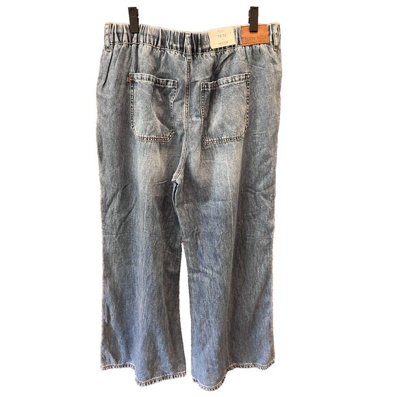 Judy Blue NEW Palazzo Wide Leg Jeans High Rise Elastic Waist JB881016 sz 15/32 - Picture 6 of 14